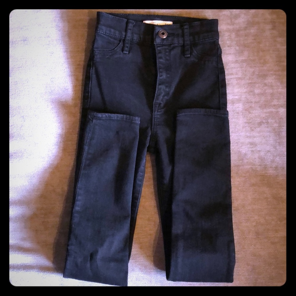 NWOT Abercrombie 8 slim girls black jeans hi waist